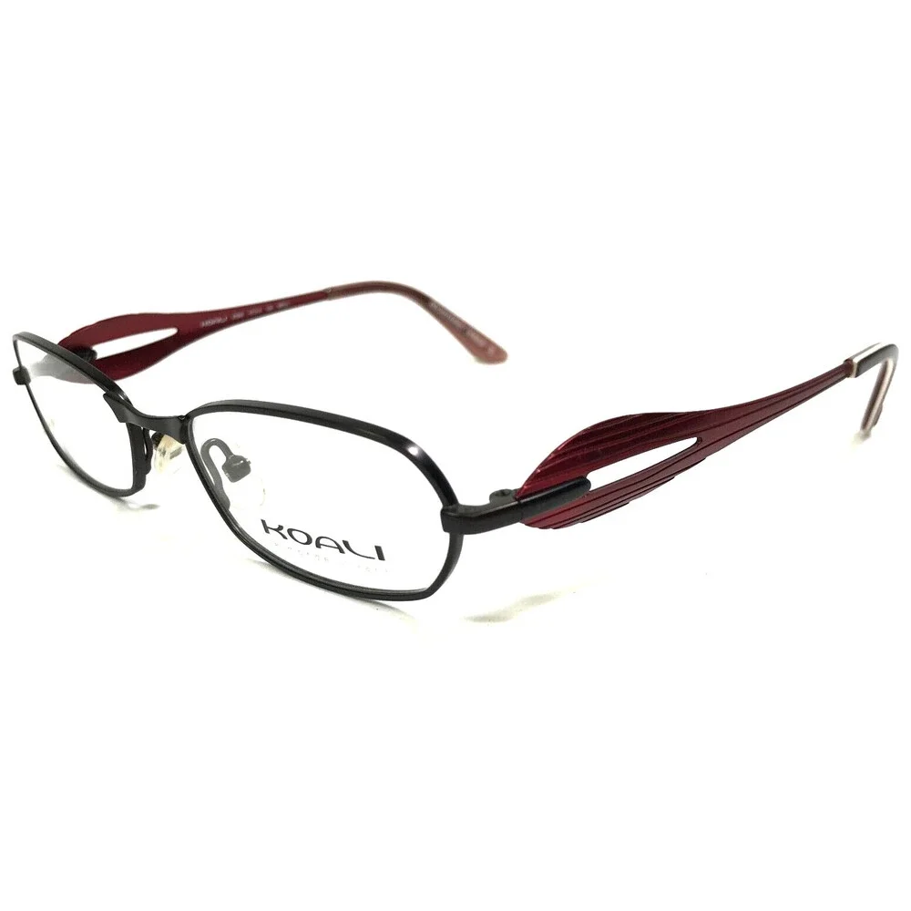 Morel Petite Eyeglasses Frames KOALI 6724K MR151 Black Red Rectangular 47-16-135